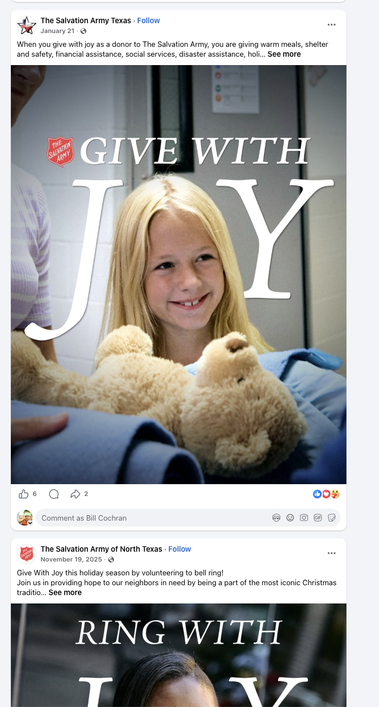 Give with Joy social